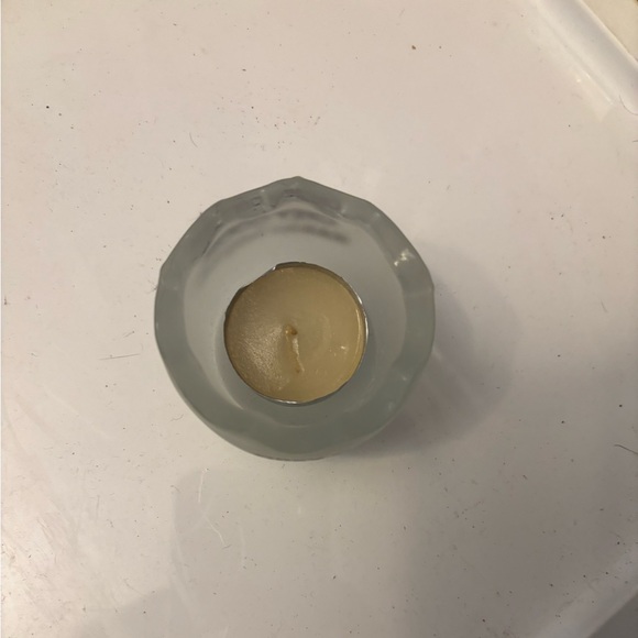 Frosted Glass Candle Holder by Grey Goose New - Picture 3 of 6